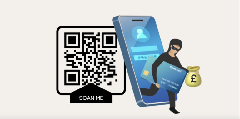 Attacker stealing your money and identity through QR-code